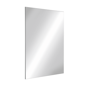 Rechthoekige RVS spiegel, H. 600 mm