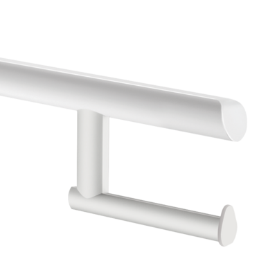 Toiletrolhouder in mat wit voor opklapbare Be-Line® greep