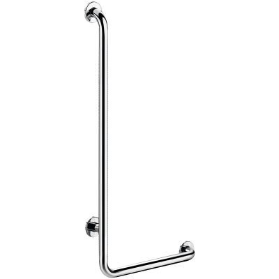 Barre de maintien en L Inox brillant, H. 1150 mm