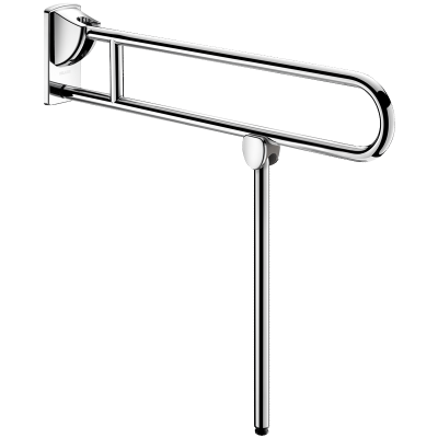 Barre de maintien rabattable avec béquille Inox brillant, L. 900 mm