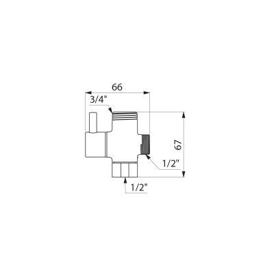 Inverseur 260021 apparent FM1/2'' Delabie