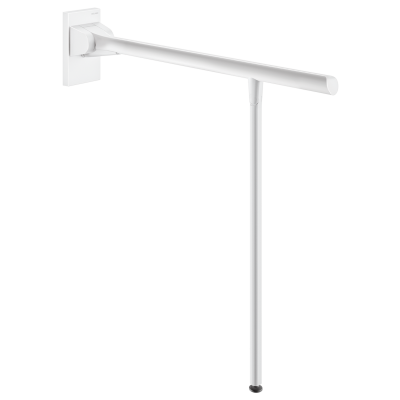 Barre de maintien rabattable avec béquille Be-Line® blanc, L.650 mm