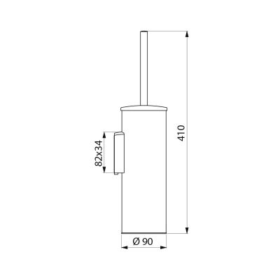 Objets BIM et CAO - Accessoires de toilettes - 4051BK Porte-balai