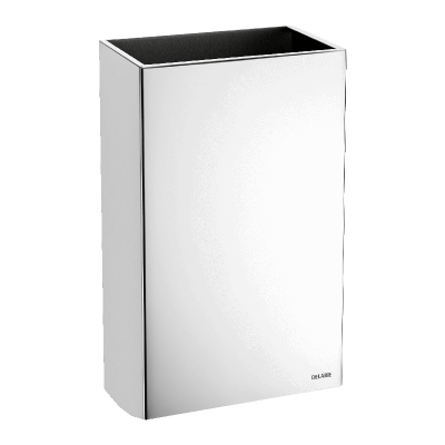 Poubelle inox rectangulaire murale, 20 litres