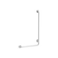 5070N-L-vormige douchestang in antibacterieel wit Nylon, H. 750 mm