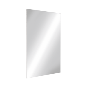 Rechthoekige zelfklevende spiegel in RVS, H. 600 mm
