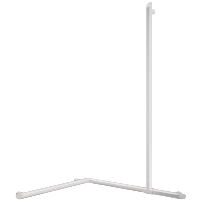 Haakse Be-Line® steungreep voor 2 muren met verticale stang