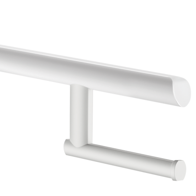 Toiletrolhouder in mat wit voor opklapbare Be-Line® greep
