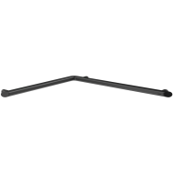 511941BK-Be-Line® haakse steungreep voor 2 muren, zwart