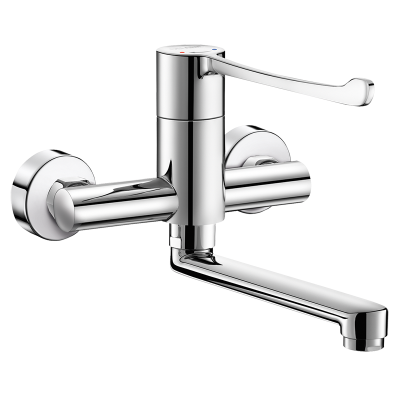 Sequentiële mechanische wastafelmengkraan wandmodel