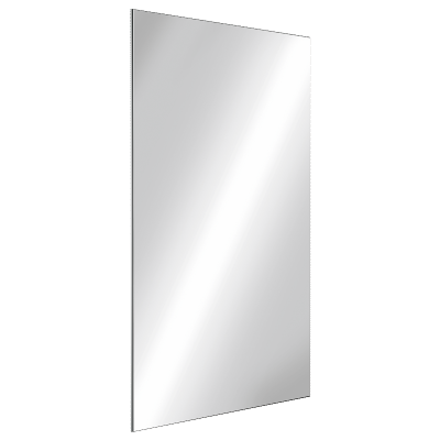 Miroir incassable inox, H. 1000 mm