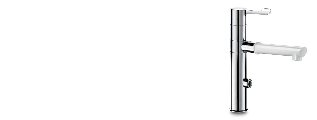 Mitigeur électronique à bec déclipsable