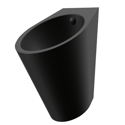 FINO design urinoir in mat zwart Téflon®