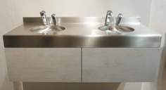 Lavabo collectif Inox DUPLO