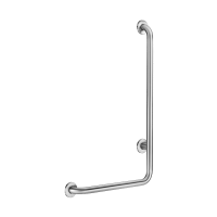 5070GS-L-vormige douchestang in mat rvs, H. 750 mm