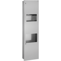 510716S-Combinatie Verdeler - Afvalkorf van handdoekjes - Handendroger inbouw