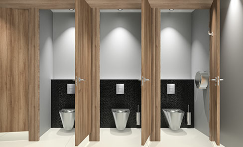 Toiletsysteem met directe spoeling, een revolutie in openbare toiletten